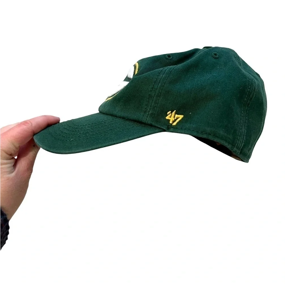 47 Green Bay Packers Logo NFL Green Cotton Sustainable Baseball Hat Cap Size M